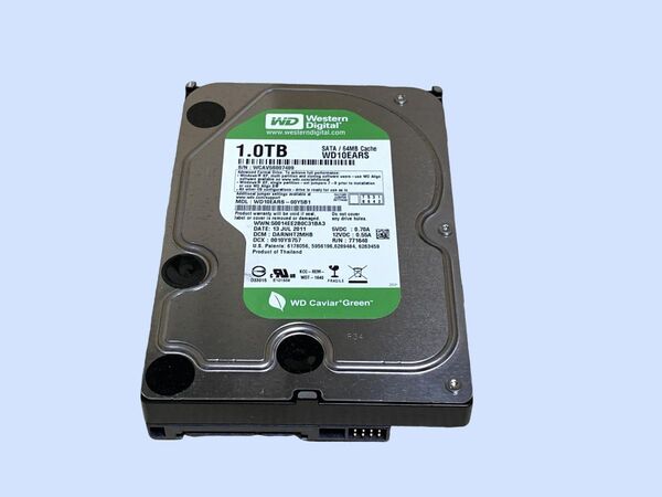 M7223 Western Digital WD10EARS 3.5インチ HDD 1TB 使用 4290時間