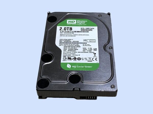 M7362 Western Digital WD20EARX Green 2TB 3.5インチ SATA 「注意」ジャンク