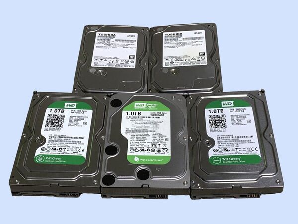 M7376 HDD ハードディスク 3.5インチ 1TB 5枚セット まとめ売り「注意」ジャンク