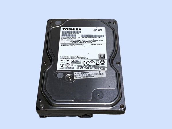 M7452 東芝 TOSHIBA 3.5インチHDD 1TB DT01ACA100 使用 13397時間