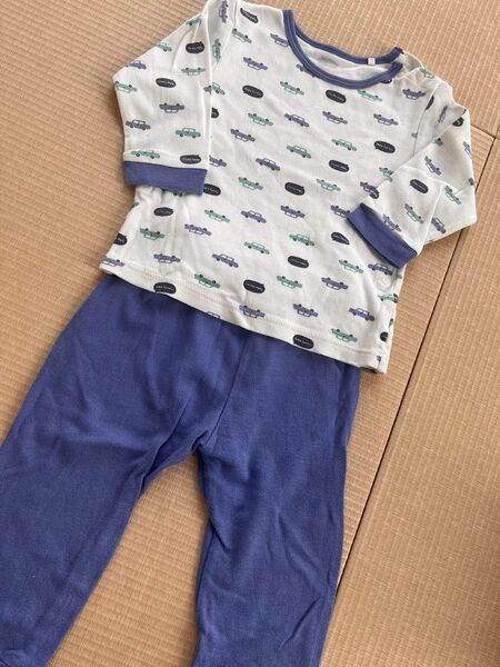ベビーパジャマ 綿 長袖 90cm 上下セット 春秋 ルームウェア