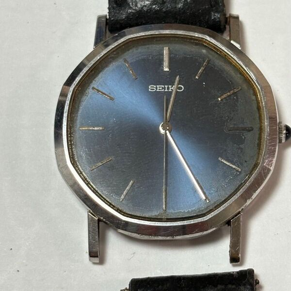 セイコー SEIKO アシエ紺文字盤 7830-5100 腕時計 クオーツ ヴィンテージ