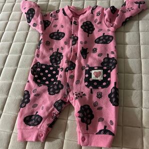 ベビー服 長袖ロンパース 70サイズ ピンク