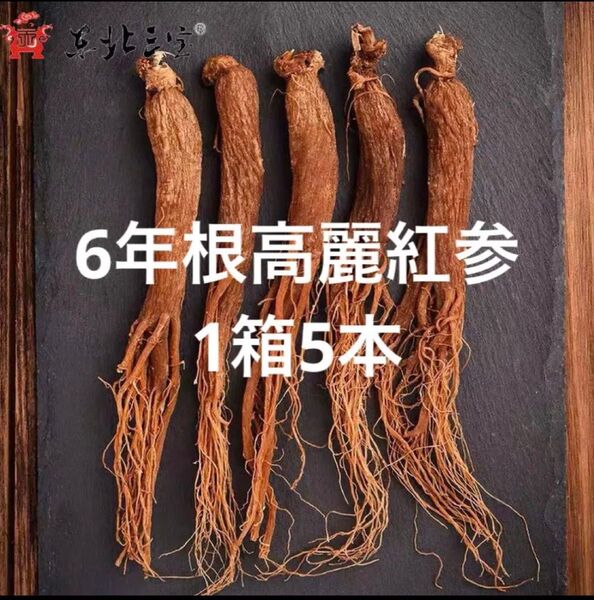 6年根高麗紅参 5本50g以上♪ 野生環境黒土露地栽培 高麗人参 朝鮮人参 漢方