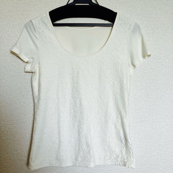 CECIL Mc BEE オフホワイトレースTシャツ