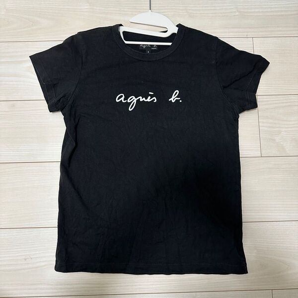 agnes b アニエスベー 半袖 Tシャツ 黒 ブラック サイズ2
