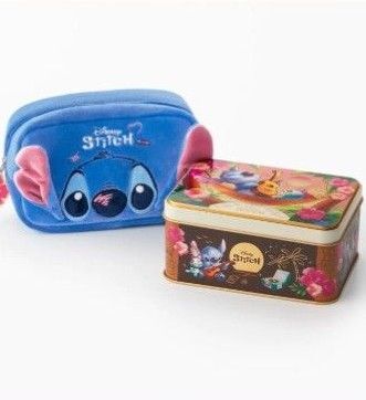 東京ばな奈 ディズニー スティッチ マカダミアチョコレートサンド スペシャル缶 スクエアポーチ セット ポーチ disney リロ