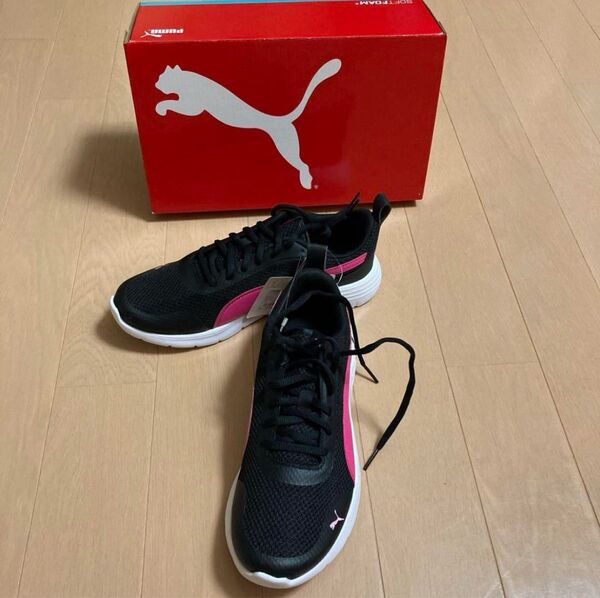 PUMA プーマ スニーカー レディース 24.0cm ブラック 黒