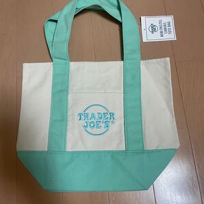 Trader Joe'sトレジョ パステル ミニトートバッグ グリーン トレーダージョーズ