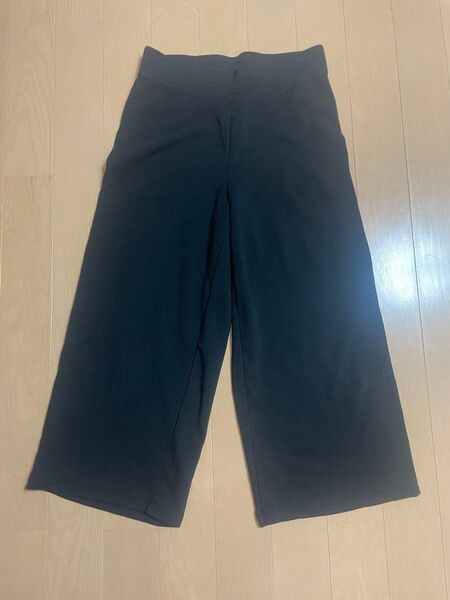 ユニクロ ワイドパンツ ブラック レディース Mサイズ 黒 UNIQLO