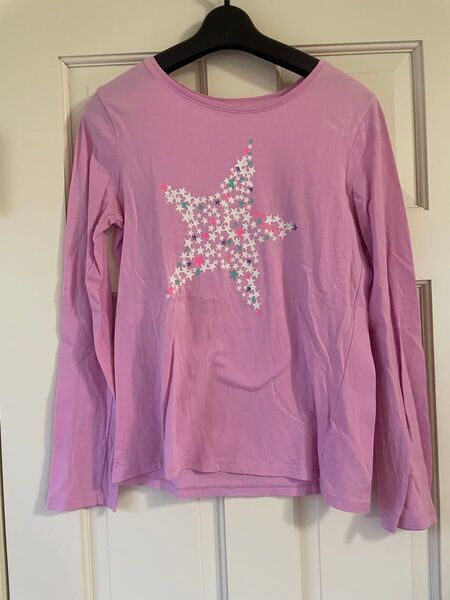 Gap Kids 長袖Tシャツ 星プリント ピンク キッズ XXL 160cm ギャップキッズ 綿100%
