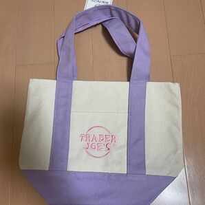 Trader Joe'sトレジョ パステルパープル ミニ トートバッグ 紫 トレーダージョーズ