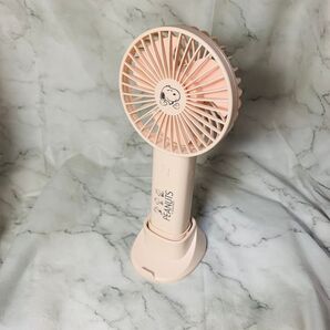スヌーピー ハンディファン ピンク