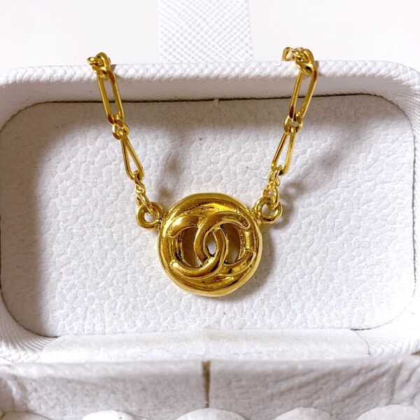 CHANEL シャネル ビンテージ ネックレス ペンダント ココマーク ヴィンテージ ゴールド シンプル レア 当時物 本物