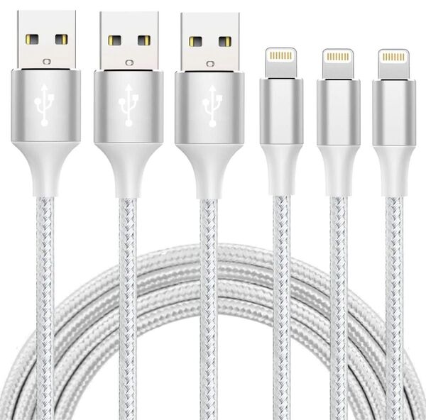 iphone 充電 ケーブル【MFi認証】ライトニング 2M 3本セット 充電器 ケーブル 急速充電