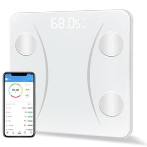 200円オフクーポン利用可 新品 未使用 体重計 体脂肪計 自動でオン/オフ スマホ連動 電池式(電池付属)03