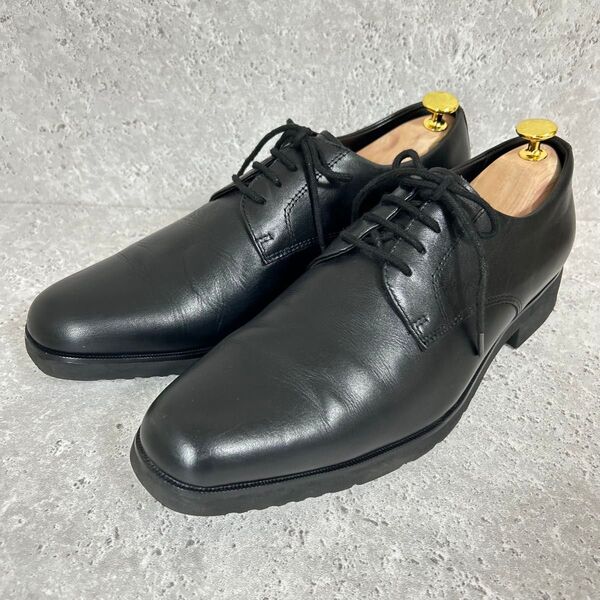 【美品】ムーンスター 革靴 25.5 プレーントゥ 黒 3E 外羽根
