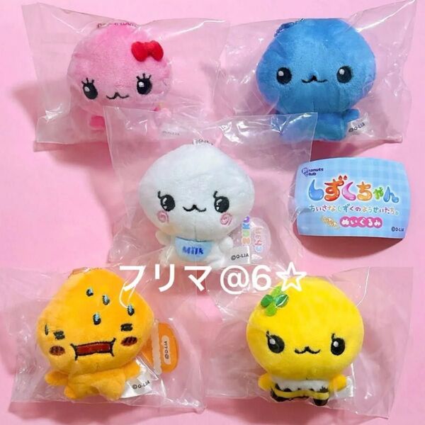 【新品未開封】 しずくちゃん ふわふわぬいぐるみ 全5種 コンプリート ガチャガチャ ガチャ カプセルトイ マスコット ぬいぐるみ