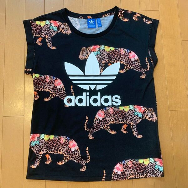 adidas Originals the Farm コラボ Tシャツ レオパード ヒョウ柄 花柄 希少サイズOT XL