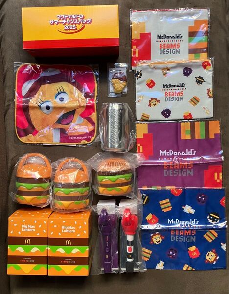 マクドナルド 福袋 まとめ売り グッズのみ マック 2025 BEAMS ビッグマック ランタン ポーチ ファン タオル