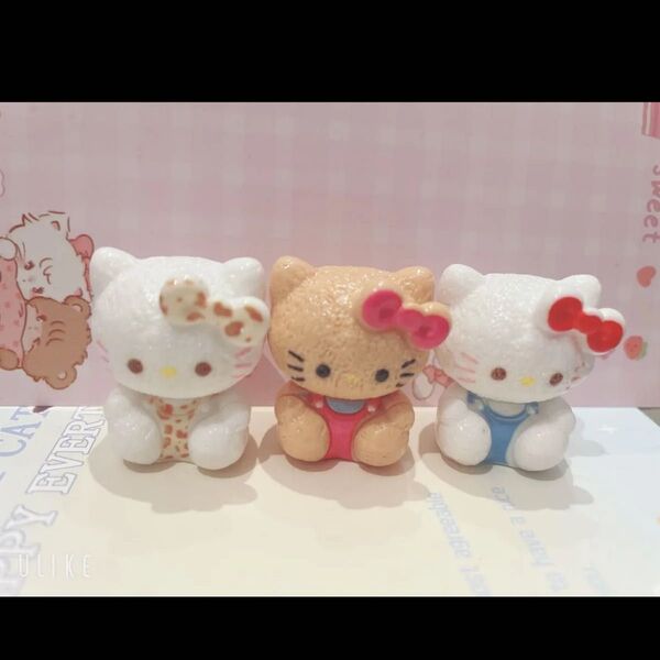 ぬいkt 3種 立体デコパーツ 大きめ