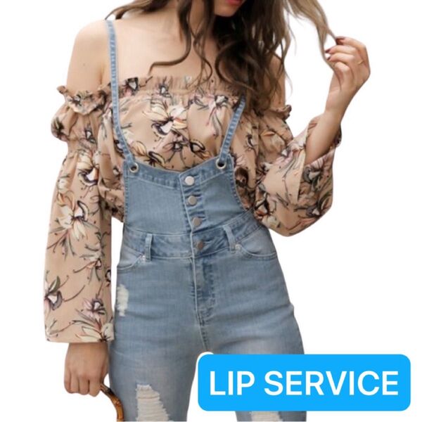 【新品未使用】LIP SERVICE リップサービス 花柄オフショルトップス