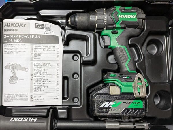 HiKOKI ハイコーキ コードレスドライバドリル DS36DC +BSL36B18