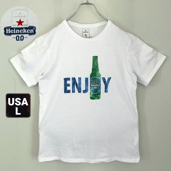 ハイネケン0.0オフィシャルTシャツ★ノンアルコール/Heineken ENJOY★ビール★USAメンズL