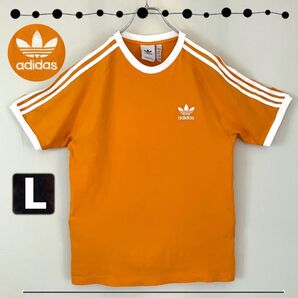 adidas originals/アディダス アディカラークラシックス 3ストライプスTシャツ★刺繍トレフォイル★メンズL
