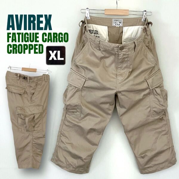 AVIREX アビレックス★クロップドパンツ/ファティーグカーゴ★スリークォーターワークパンツ★メンズXL/w93cm