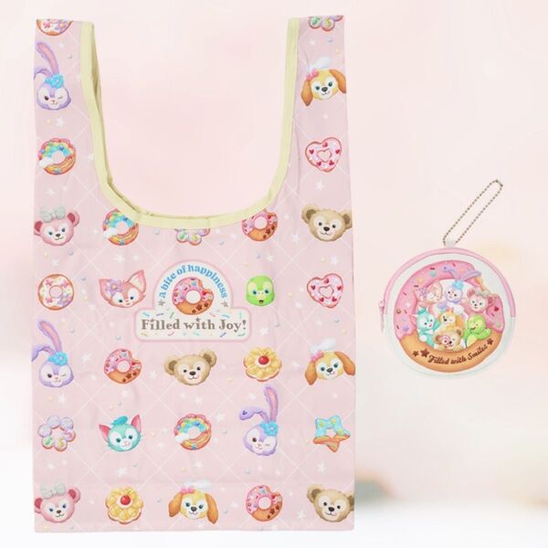 【新品】ショッピングバッグ*フィルドウィズジョイ*ダッフィーフレンズ*エコバッグ*カラフルハピネス 20周年*ディズニーリゾート