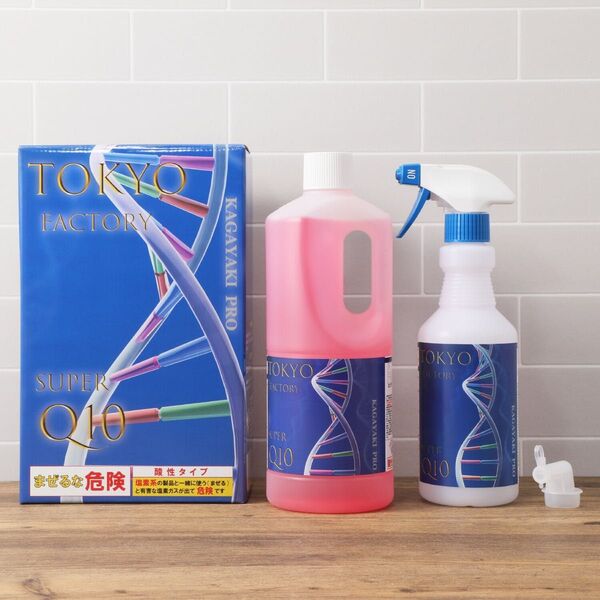 ジェル泡状のトイレ洗浄液 汚れにピッタリと張り付き 届きにくいフチ汚れもキレイに! 東京ファクトリー 輝きプロ スーパーQ10