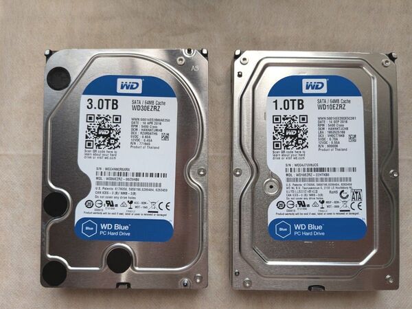 ジャンク HDD 3TB WD30EZRZ 1TB WD10EZRZ