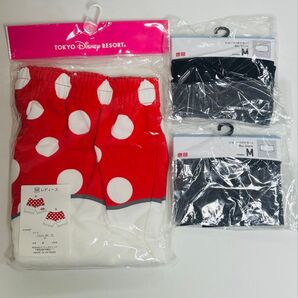 新品未開封3点 ユニクロ ボクサーショーツ 黒 ボクサーパンツ ディズニー ルームパンツ ルームウェア ミニー ディズニーリゾート