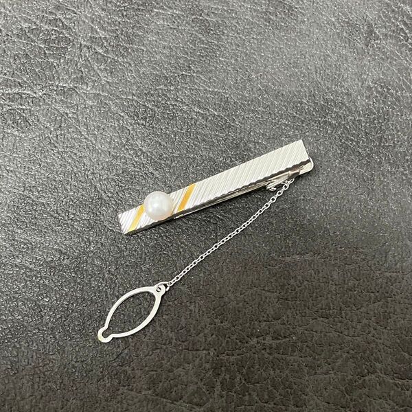 SILVER K18 パール ネクタイピン シルバーアクセサリー 真珠