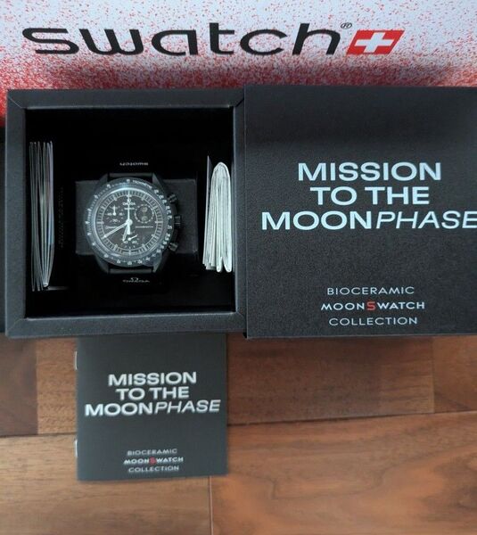 Snoopy x OMEGA x Swatch MoonSwatch Black付属品完備 7月購入 スヌーピー スウォッチ