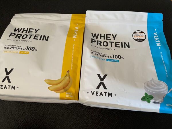 合計2kgプロテイン veatm ビートム ホエイプロテイン バナナ1kg ヨーグルト1kg