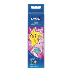 【P&G純正品】ブラウンオーラルBすみずみクリーンキッズ 子供用やわらかめブラシ替ブラシ ピンク4本入×1ケース