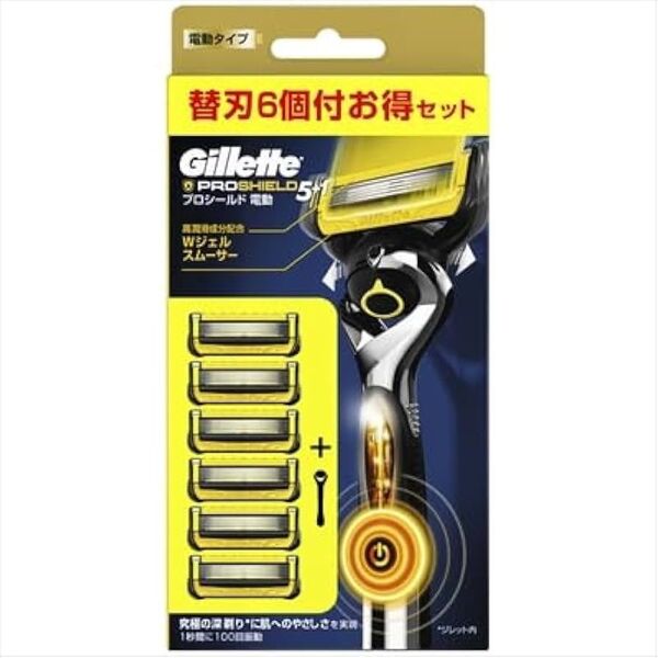 P&G ジレット プロシールド電動タイプ ホルダー&替刃6個付 お得セット
