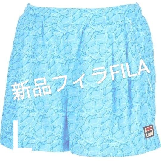 時間限定 L 新品 フィラFILA テニス ショートパンツ 10780円 ブルー UV 速乾