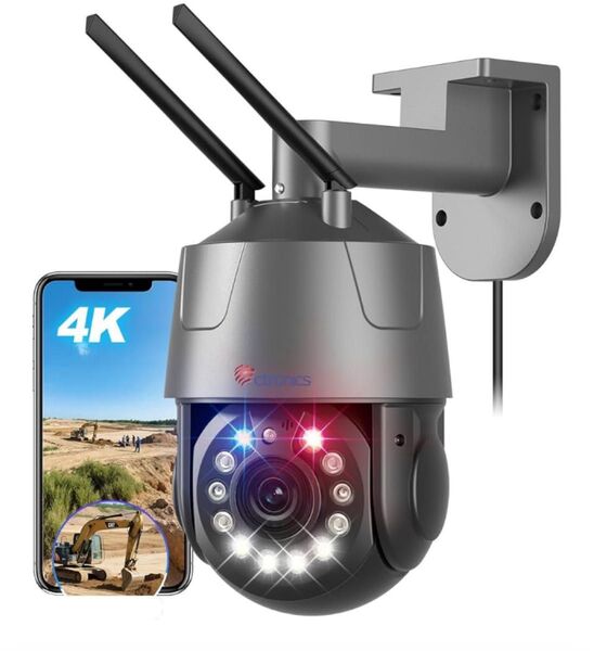 Ctronics 防犯カメラ 屋外 4K 800万画素 30倍光学ズーム 人・ペット・車両検知 自動追跡