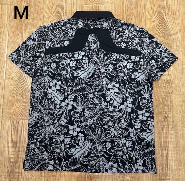 新品 J.LINDEBERG ゴルフ 半袖ポロシャツ ブラック メンズ M