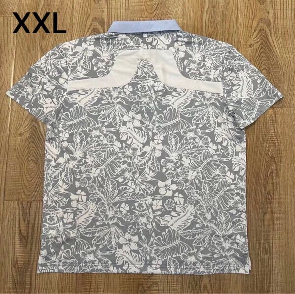 新品 J.LINDEBERG ゴルフ 半袖ポロシャツ グレー メンズ XXl