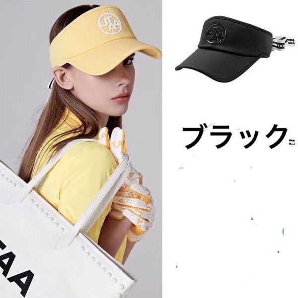 即発送 UTAA ウタ ゴルフ UTAA ウタ ゴルフ おしゃれ サンバイザー ブラック