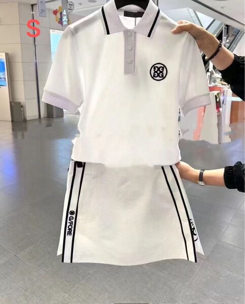 新品ジーフォアG/FORE ゴルフ レディース Tシャツ 半袖 ポロシャツ S