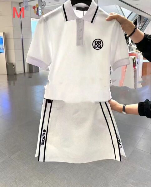 新品ジーフォアG/FORE ゴルフ レディース Tシャツ 半袖 ポロシャツ M