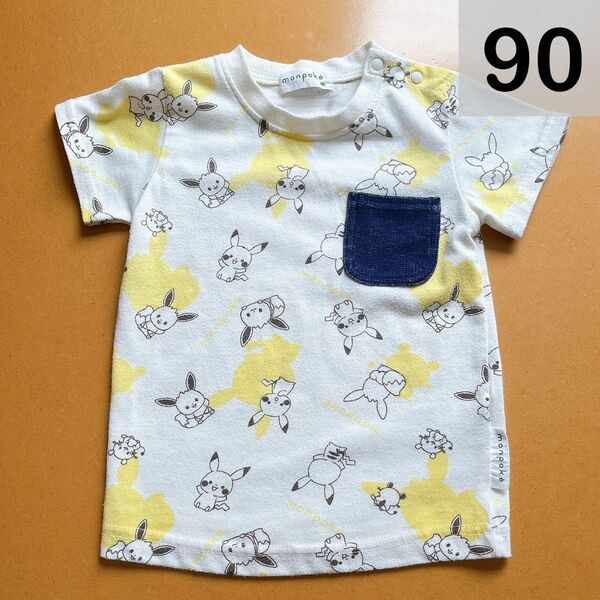 モンポケ 半袖Tシャツ 90 ポケモン ピカチュウ イーブイ デデンネ 男の子 女の子