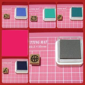 はんこ スタンプ スタンプ台 子どもの習い事スケジュール管理 手帳管理 ハンドメイド インク はんこあそび 知育玩具