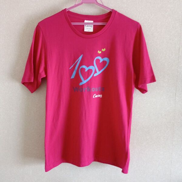 Curves Tシャツ レッド ハート ワークアウト