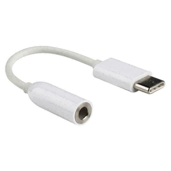 USB type-C 3.5mmイヤホンジャック 変換アダプタ 白 アナログ出力